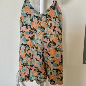 RVCA Woodstock Romper - Blue and Orange - XS-S